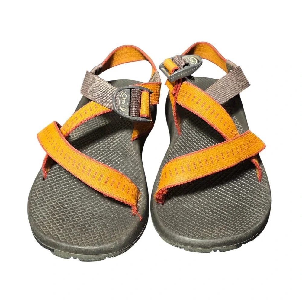 Chaco Z1 Classic Mens Sandals Orange Brown Strappy Sport Hiking Water Shoes M9